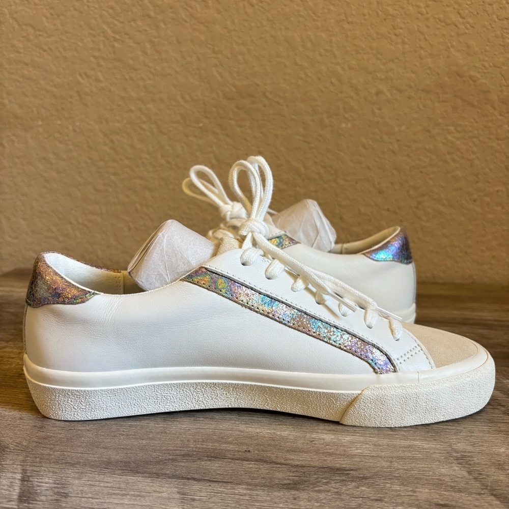 NWOB Madewell Sidewalk Low-Top Sneakers in Iridescent Leather - Picture 9 of 14